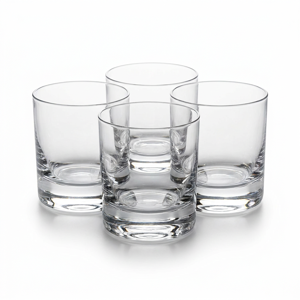 Heavy-Base Rocks Glasses — Set of 4