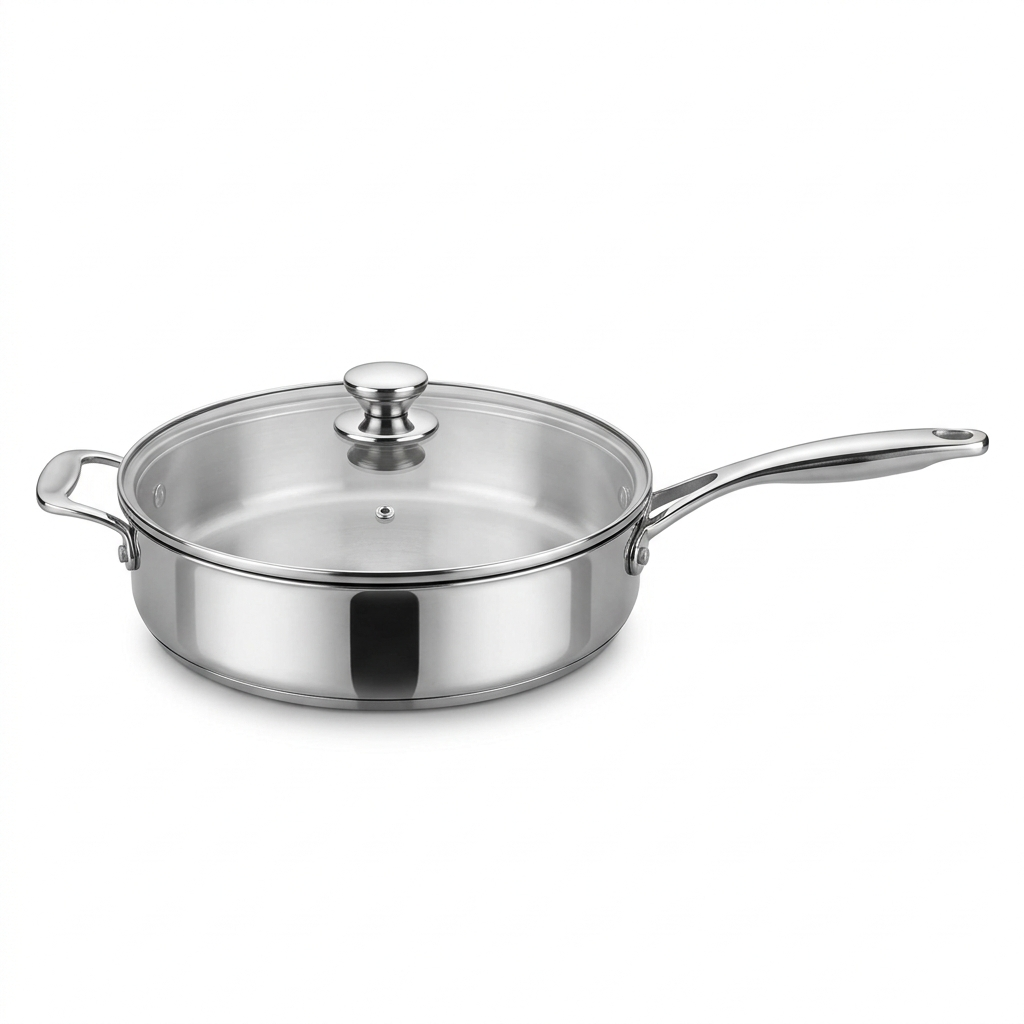 Stainless Sauté Pan with Lid — 5 qt