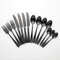 Matte Black Flatware — 20 Pieces